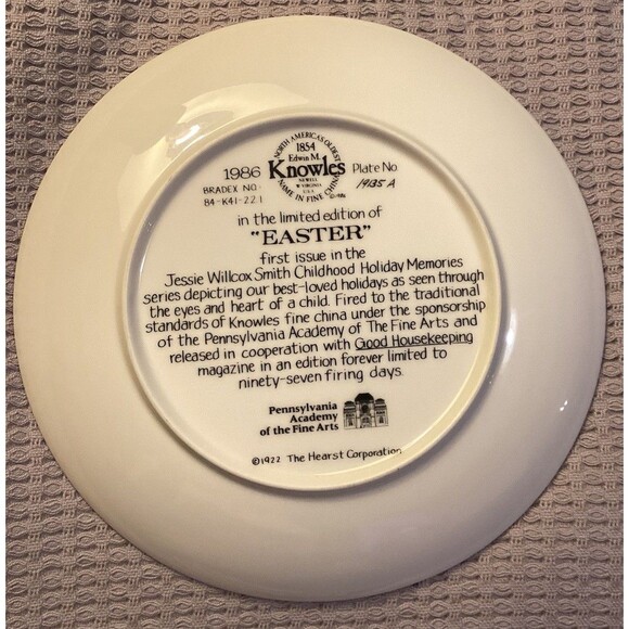 Easter First Edition Jessie Wilcox Smith Childhood Memories Collectors Plate - Picture 7 of 11